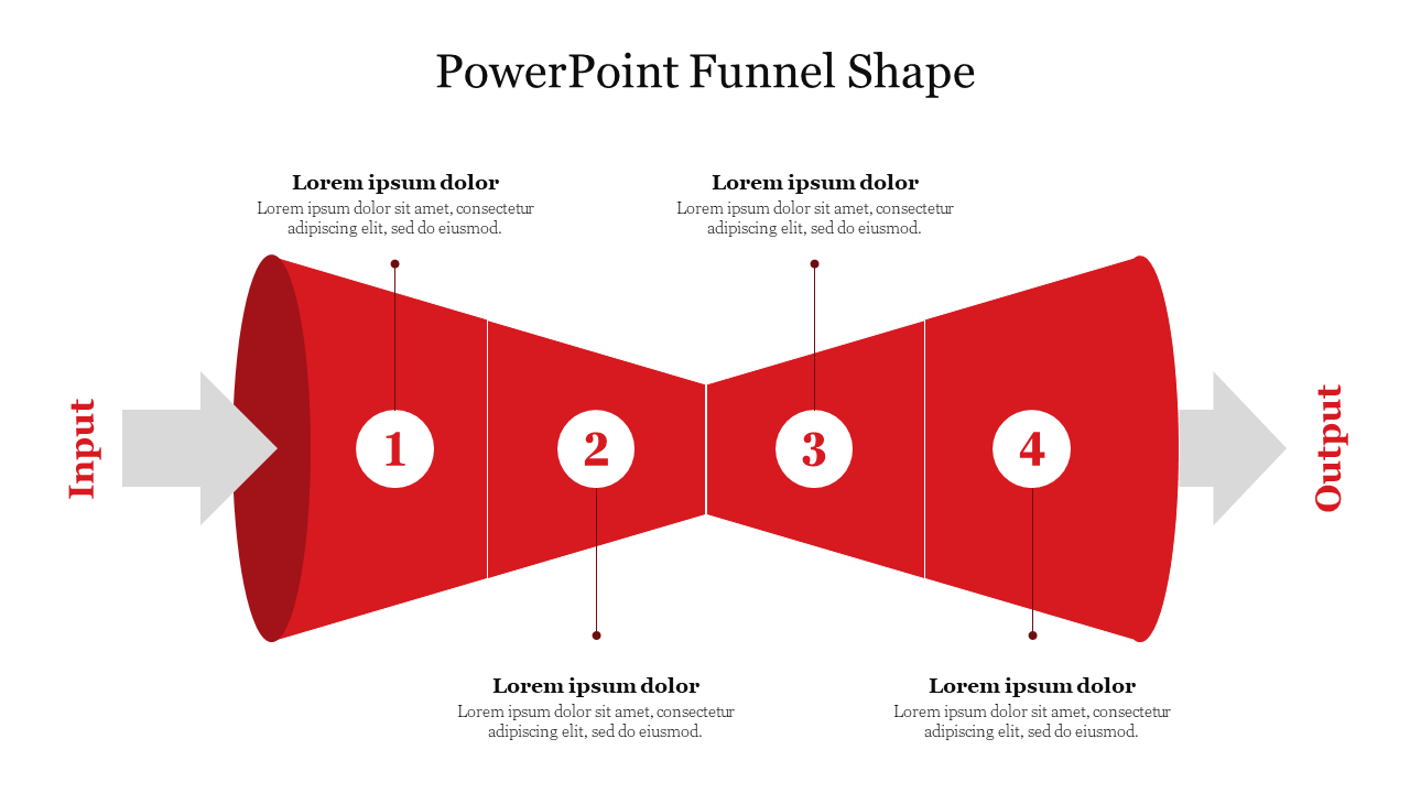 PowerPoint Funnel Shape
